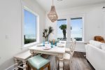 Dining area with beach views