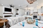 Dining area and kitchen