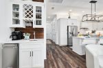 Wet bar located in the living area