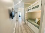 Hallway Twin over Twin Bunk Nook with Flatscreen TV
