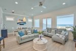 Ground Floor Open Concept Living Space with Stunning Beach Views