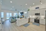 Large Open Kitchen Area with Eat-In Bar