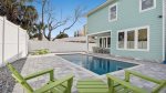 Private outdoor pool and lounge area