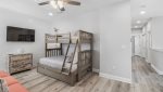 2nd floor entertainment area with twin over full bunk plus twin trundle