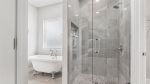 2nd floor king master en-suite with walk-in shower and soaking tub