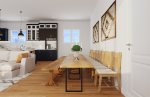 RENDERING: 2nd Floor Main Living - Dining - Kitchen