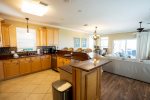 Fully equipped kitchen with stainless steel appliances