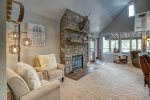 Open Living Space with Fireplace