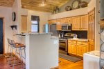 Kitchen with bar seating