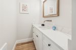 Downstairs Bathroom Vanity at Ocean View Haven