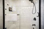 Main Floor Bathrooms Shower at Aunt Judys Beach House