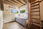 Upstairs Additional Sleeping Area with Privacy Curtain at Aunt Judys Beach House