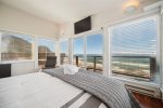 Upstairs Primary bedroom with king bed and ocean views at Endless Views