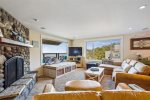 Main Living Room with ocean views at Sea Dreams - Please note this fireplace is non-operational