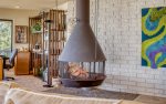 Floating Fireplace in Living Room at Paradise View