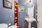 Hall powder room at Oak Street House