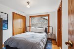 Third bedroom with queen bed at Puffin`s on Larch