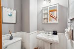 Main level powder room at Puffin`s on Larch 