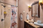 The Casita bathroom has a walk-in shower