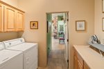 Full washer/dryer for guest convenience