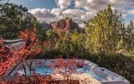 Painted Cliffs is a secluded and luxurious 4BD Sedona vacation home with a private hot tub and stunning Soldiers Pass views