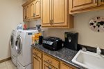 There is a fully laundry for guest convenience