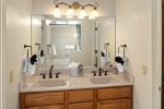 There is a Jack n Jill bathroom between the guest suite and bunk room