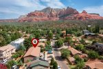 Surrounded by Sedona`s red rocks