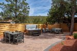 Soak up the peace & quiet in the hot tub while relaxing your muscles after a day`s hike.