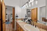 Jack-and-Jill bathroom between the bunk rooms