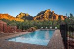 The pool can be heated upon request prior to arrival for a fee of $100 per day