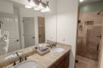 Shared bathroom with walk in shower