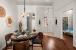 Dining area for shared meals and board games