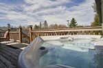Enjoy a soak in the hot tub on the deck after shopping or dining.