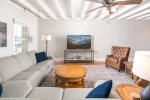 Large living area with queen sectional sofa