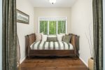 comfortable twin size daybed sleeps one adult, privacy curtains