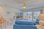 Living Room opens onto a Gulf View Balcony.