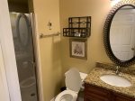 Bathroom 2 with access off the hallway for everyone`s convenience. 