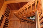 Stairs leading to the loft.