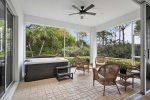Hot Tub & Ceiling Fan on Patio