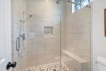 Main Bathroom Enclosed Glass Shower