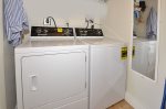 Laundry Room with full size Washer & Dryer