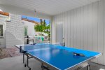Covered Ping Pong Table By Pool And Spa