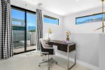 Loft Desk and Sliding Glass Door To Loft Patio