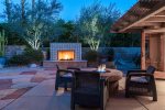 Fire Pit & Outdoor Fireplace At Night