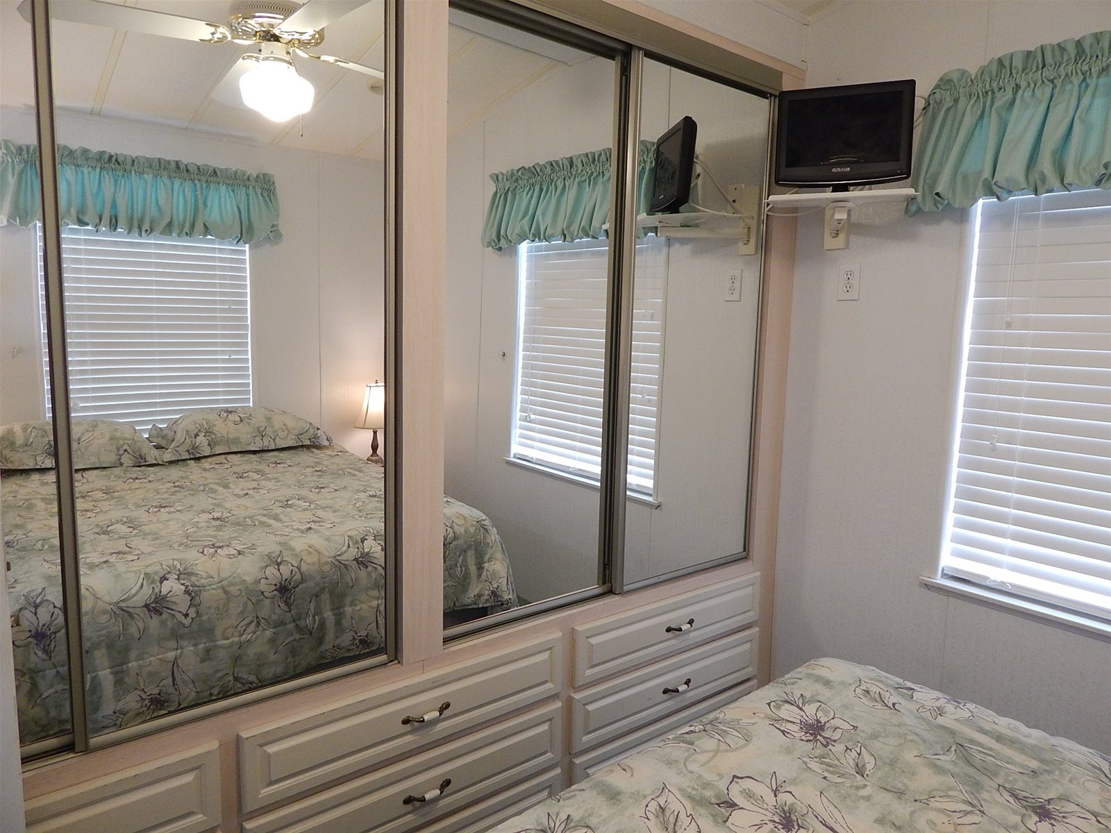 Bedroom Closets and TV