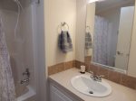 Second Bath with tub and shower combination