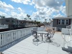 Large deck overlooking the canal