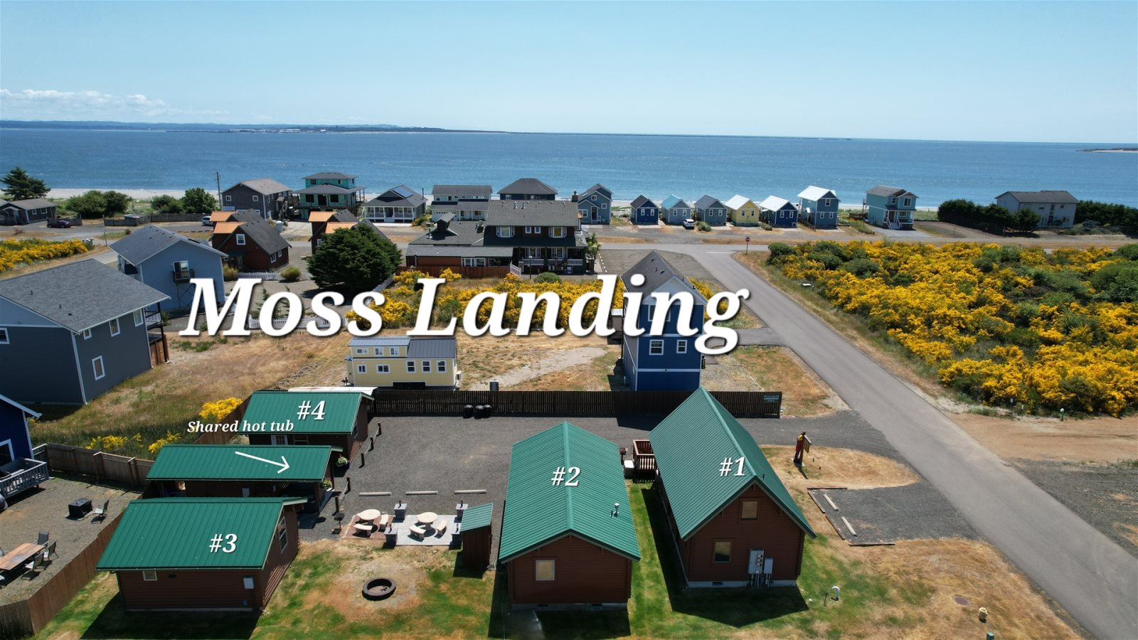 New shared hot tub, located between 3 & 4