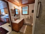 Full bathroom off the kitchen